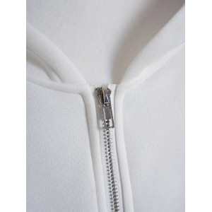 Long Sleeve Crop Hoodies, Zip Up Casual Sweatshirt Jacket, Women's Clothing