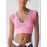 Solid Color Cropped Tank Top, Casual Low Cut Short Sleeve Tank Top For Spring & Summer, Women's Clothing