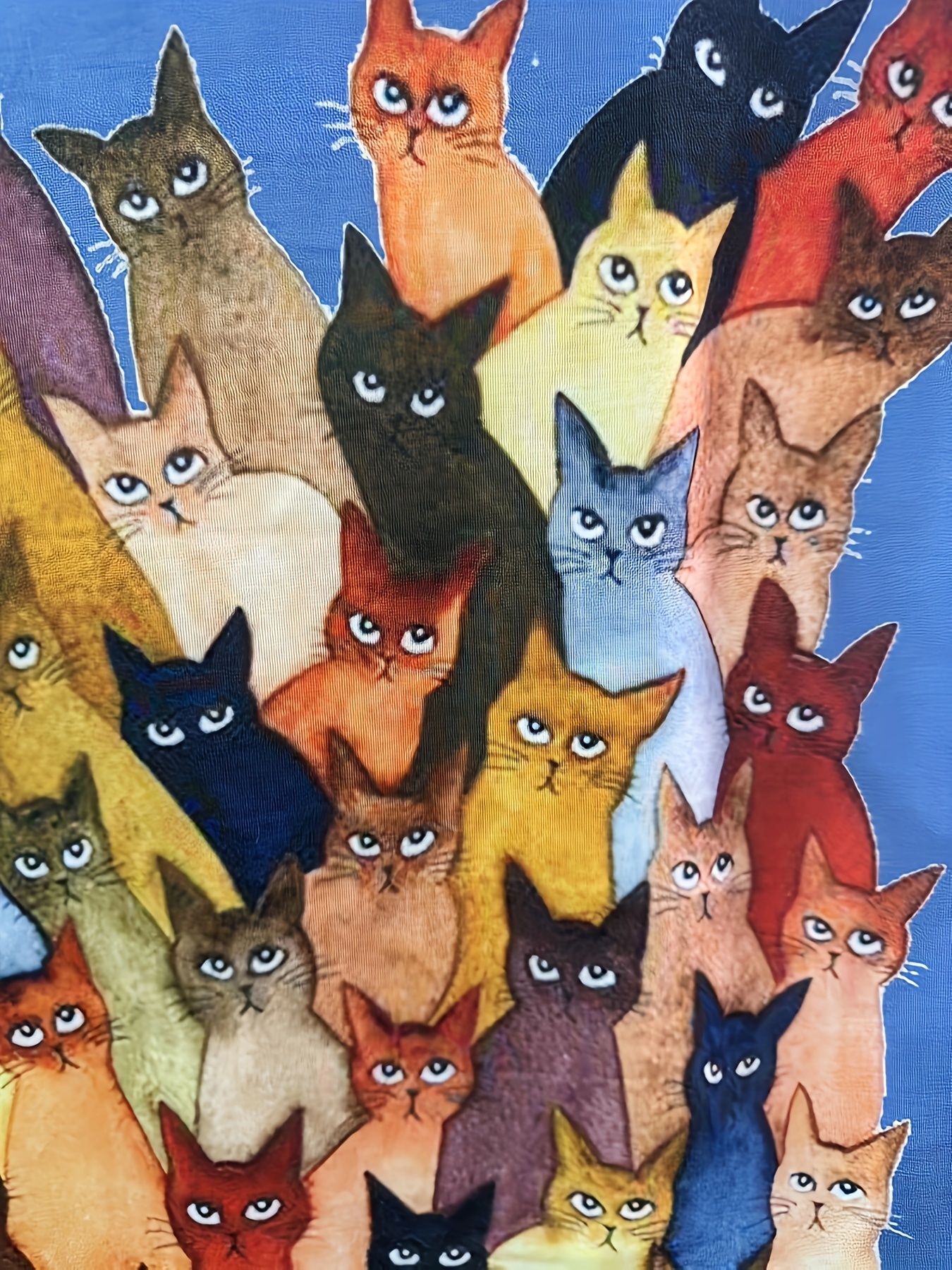 猫咪印花圆领T恤侧面图